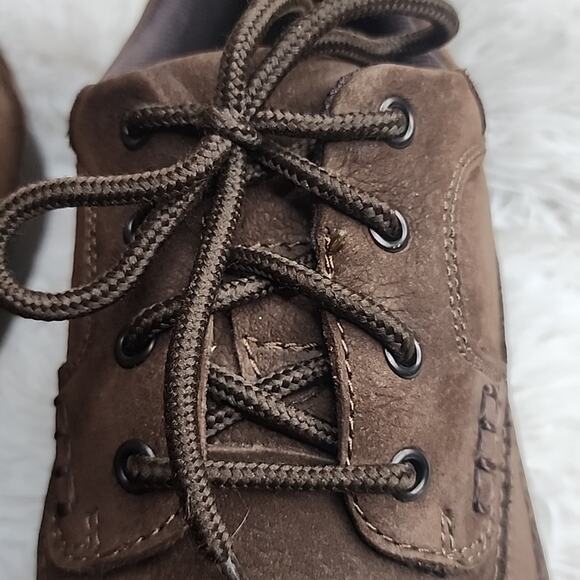 NUNN BUSH NUBUCK BROWN LEATHER LACE UPS MENS 13.0 IN VERY GOOD PREOWNED CONDITIO - Picture 4 of 16